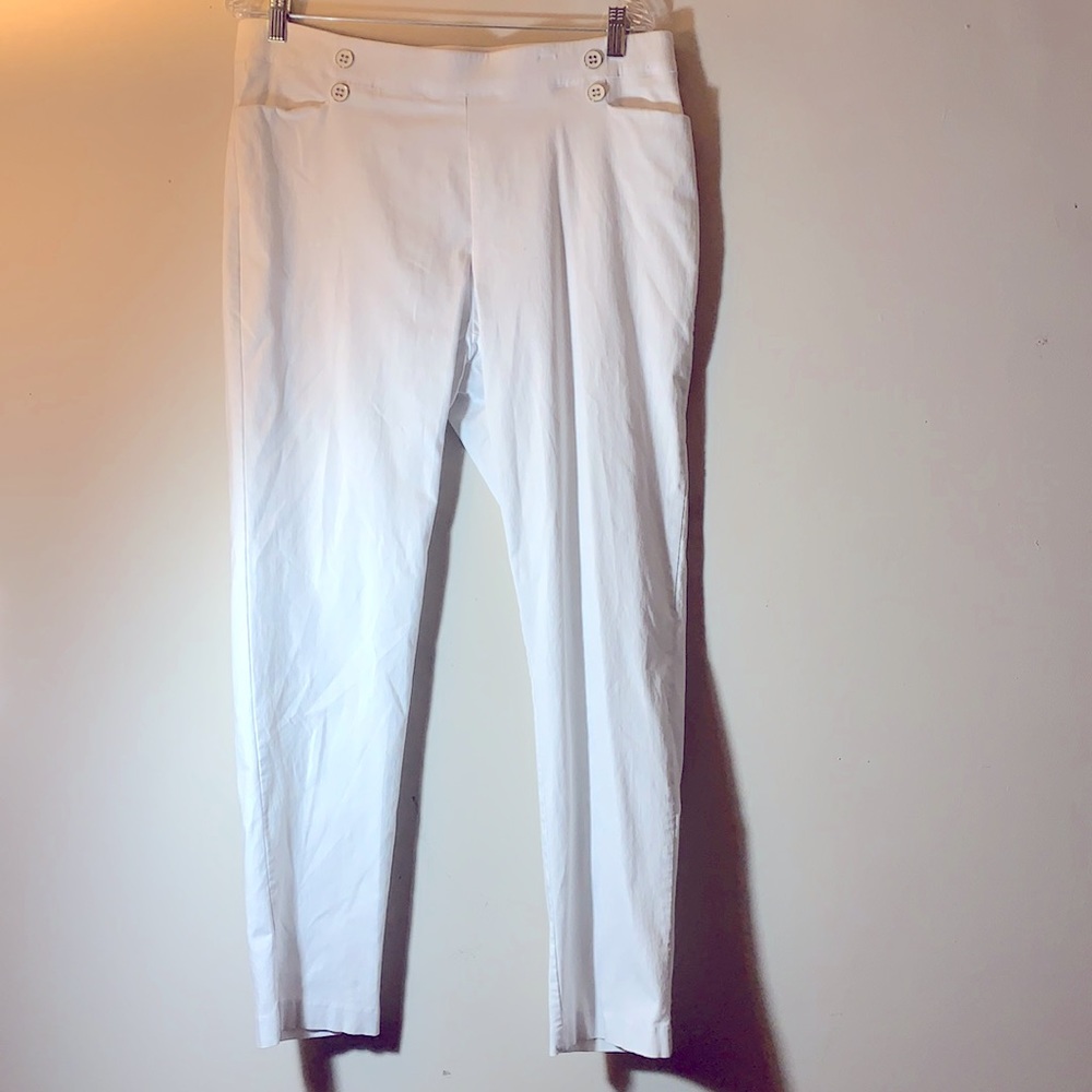 White chinos/ straight leg pants